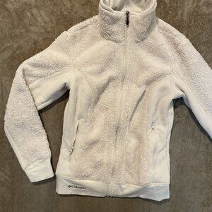 Columbia Jacket Women's XS Full Zip Sherpa Fleece Interchange Outdoor White Coat